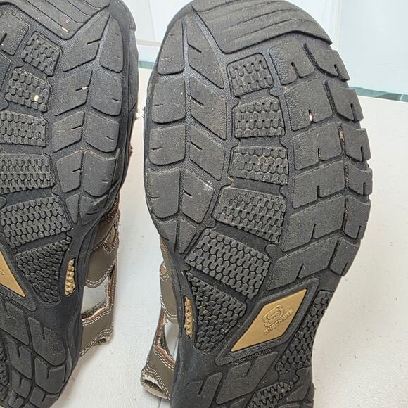 Skechers Men's Size 12 Leather Fisherman's Closed Toe Outdoor Sandals Shoes - Picture 7 of 12